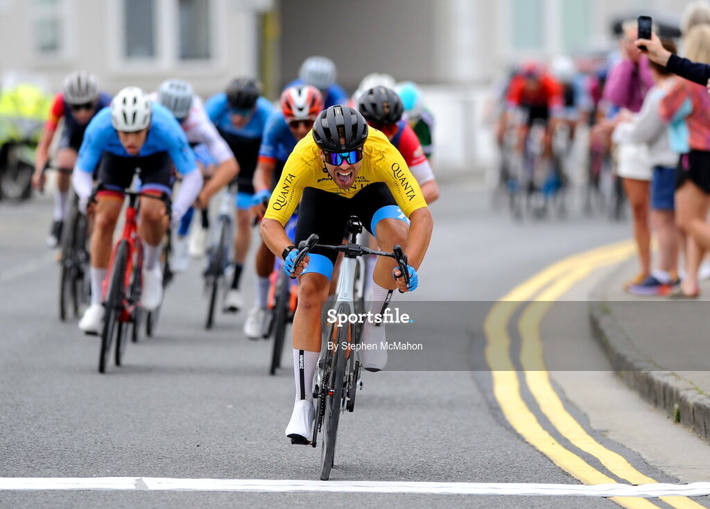 8 July 2026; Race leader Glen Gregory Koiv of Team Rauland during the Stage 2 of 2026 Junior Tour of Ireland in West Clare. Photo by Stephen McMahon/Sportsfile