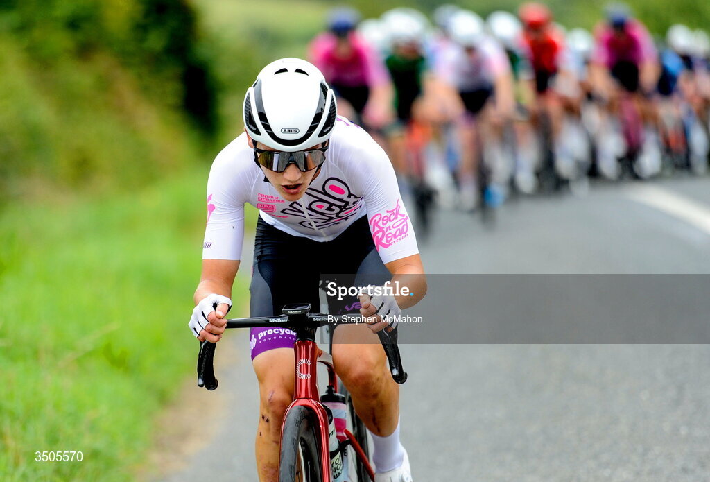 8 July 2026; Mason Wilson of Team Velosport during the Stage 2 of 2026 Junior Tour of Ireland in West Clare. Photo by Stephen McMahon/Sportsfile