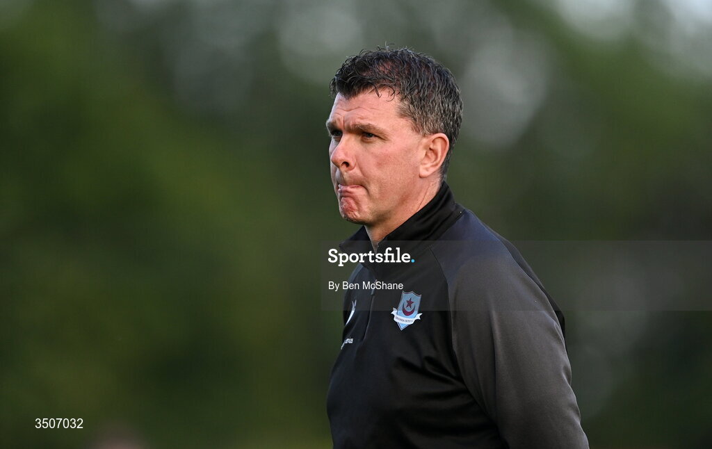 10 July 2026; Drogheda United manager Kevin Doherty before the SSE Airtricity Men’s Premier Division match between Dundalk and Drogheda United at Oriel Park in Dundalk, Louth. Photo by Ben McShane/Sportsfile