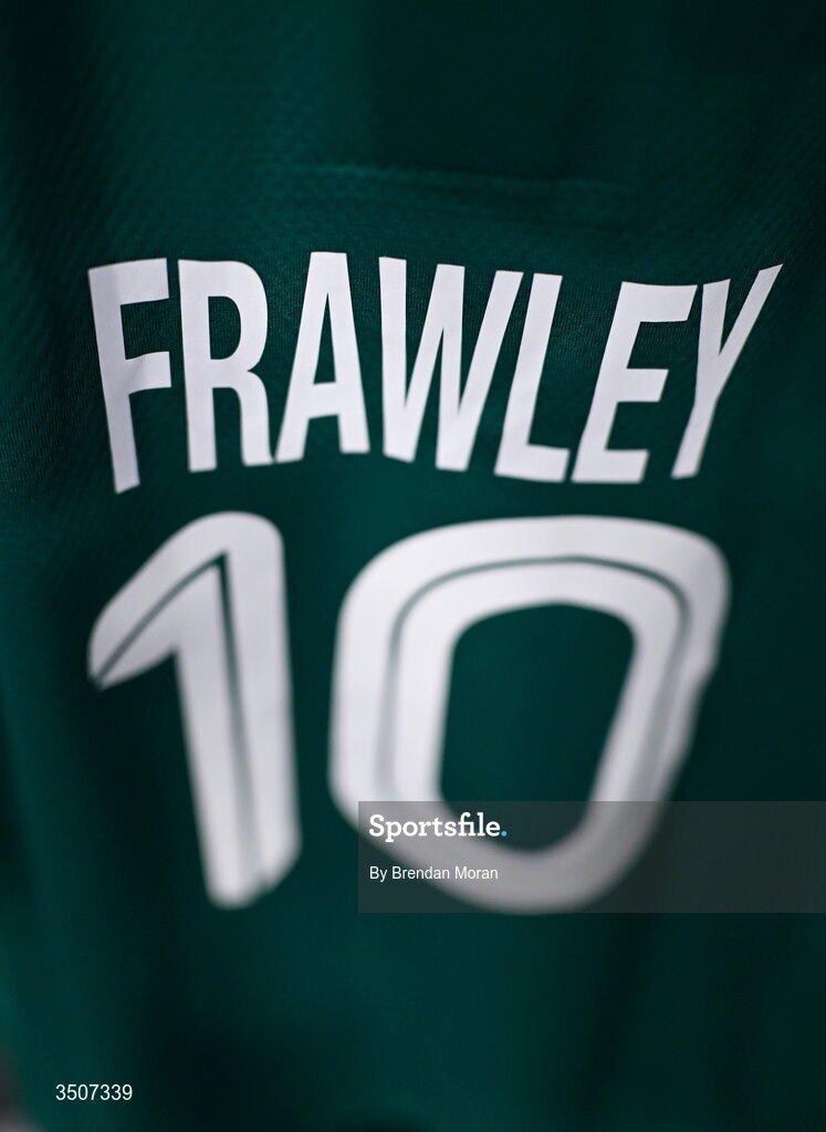11 July 2026; The jersey of Ciarán Frawley in the Ireland dressingroom before the 2026 Nations Championship Round Two match between Japan and Ireland at McDonald Jones Stadium in Newcastle, Australia. Photo by Brendan Moran/Sportsfile
