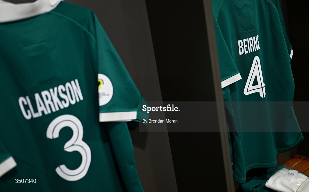 11 July 2026; The jersey of captain Tadhg Beirne in the Ireland dressingroom before the 2026 Nations Championship Round Two match between Japan and Ireland at McDonald Jones Stadium in Newcastle, Australia. Photo by Brendan Moran/Sportsfile