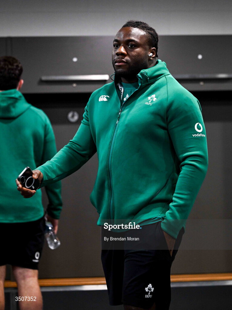 11 July 2026; Sam Illo of Ireland before the 2026 Nations Championship Round Two match between Japan and Ireland at McDonald Jones Stadium in Newcastle, Australia. Photo by Brendan Moran/Sportsfile