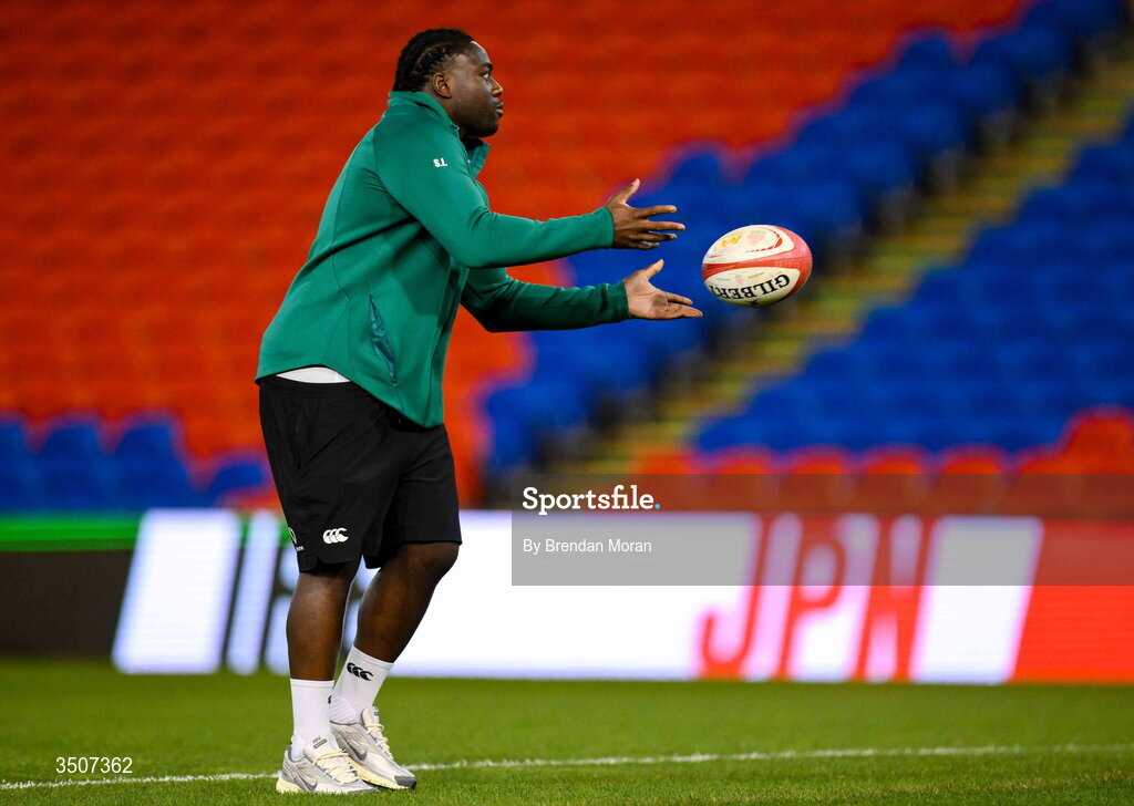 11 July 2026; Sam Illo of Ireland before the 2026 Nations Championship Round Two match between Japan and Ireland at McDonald Jones Stadium in Newcastle, Australia. Photo by Brendan Moran/Sportsfile