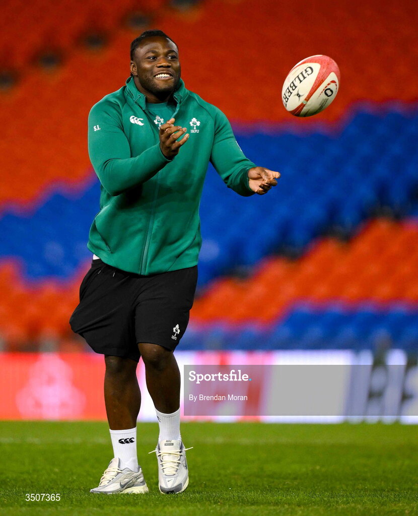11 July 2026; Sam Illo of Ireland before the 2026 Nations Championship Round Two match between Japan and Ireland at McDonald Jones Stadium in Newcastle, Australia. Photo by Brendan Moran/Sportsfile