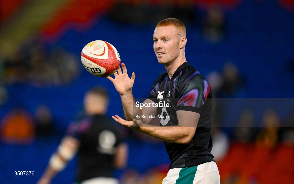 11 July 2026; Nathan Doak of Ireland before the 2026 Nations Championship Round Two match between Japan and Ireland at McDonald Jones Stadium in Newcastle, Australia. Photo by Brendan Moran/Sportsfile