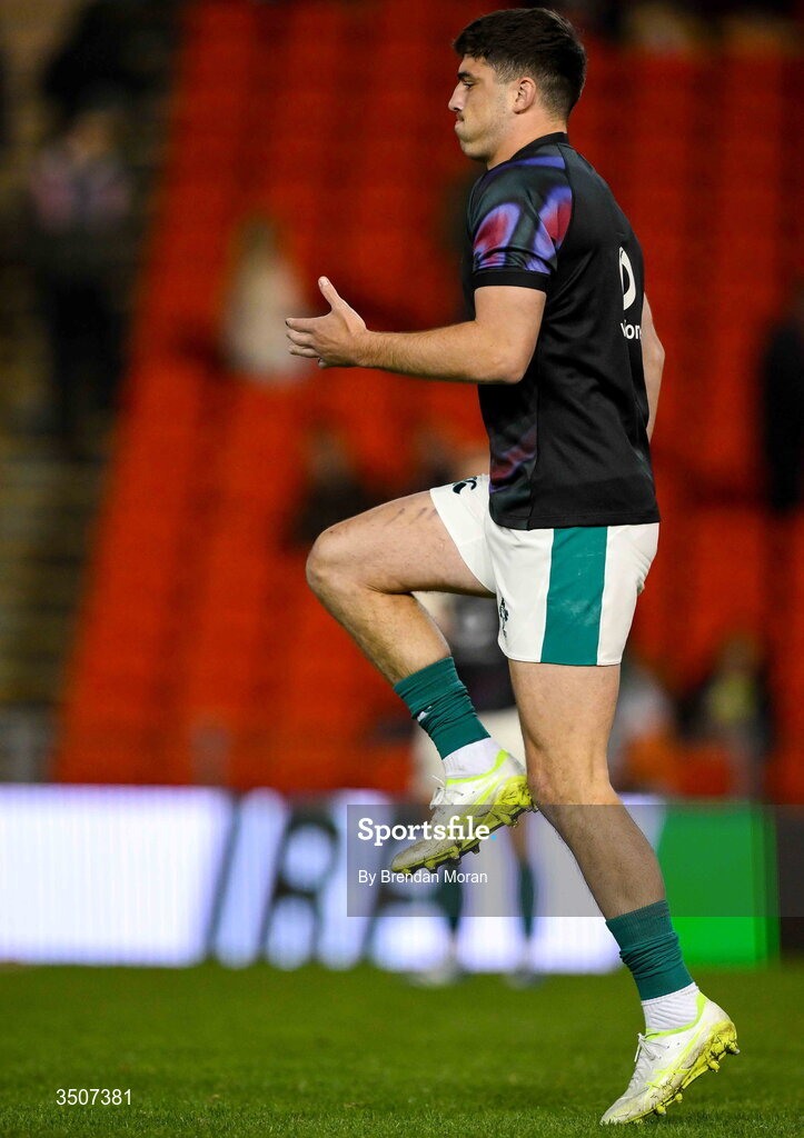 11 July 2026; Jimmy O'Brien of Ireland before during the 2026 Nations Championship Round Two match between Japan and Ireland at McDonald Jones Stadium in Newcastle, Australia. Photo by Brendan Moran/Sportsfile