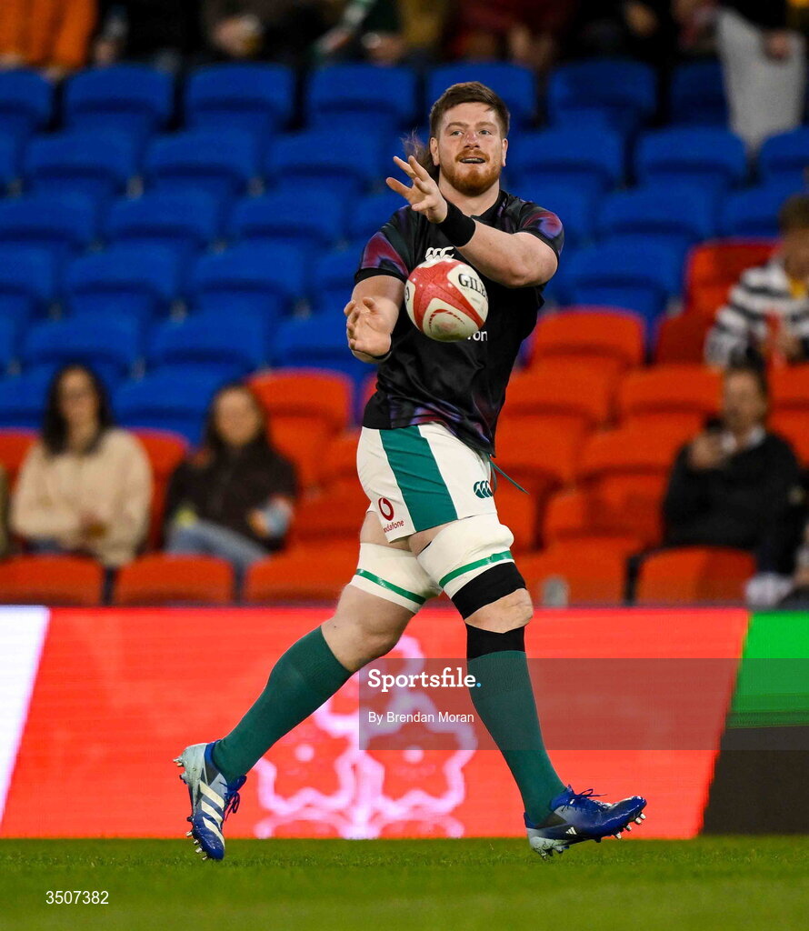 11 July 2026; Joe McCarthy of Ireland before the 2026 Nations Championship Round Two match between Japan and Ireland at McDonald Jones Stadium in Newcastle, Australia. Photo by Brendan Moran/Sportsfile