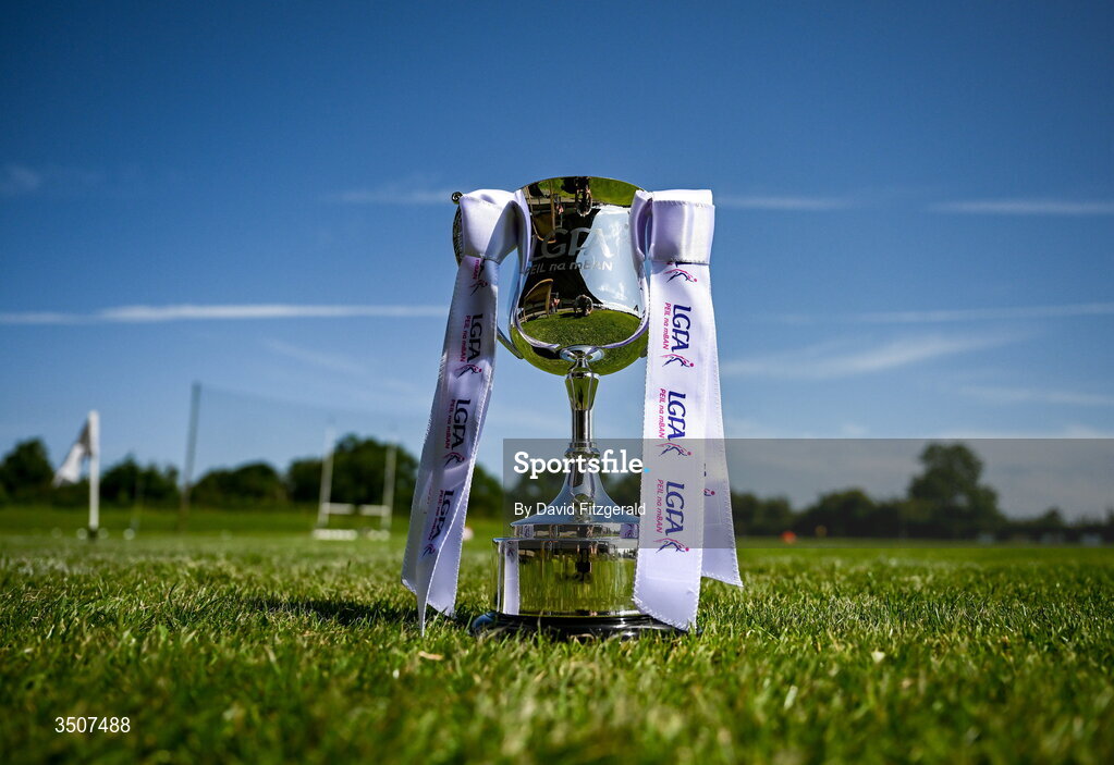 11 July 2026; A general view of the cup before the 2026 LGFA All-Ireland U20 final match between Donegal and Galway at Kilcoyne Memorial Park in Tubbercurry, Sligo. Photo by David Fitzgerald/Sportsfile