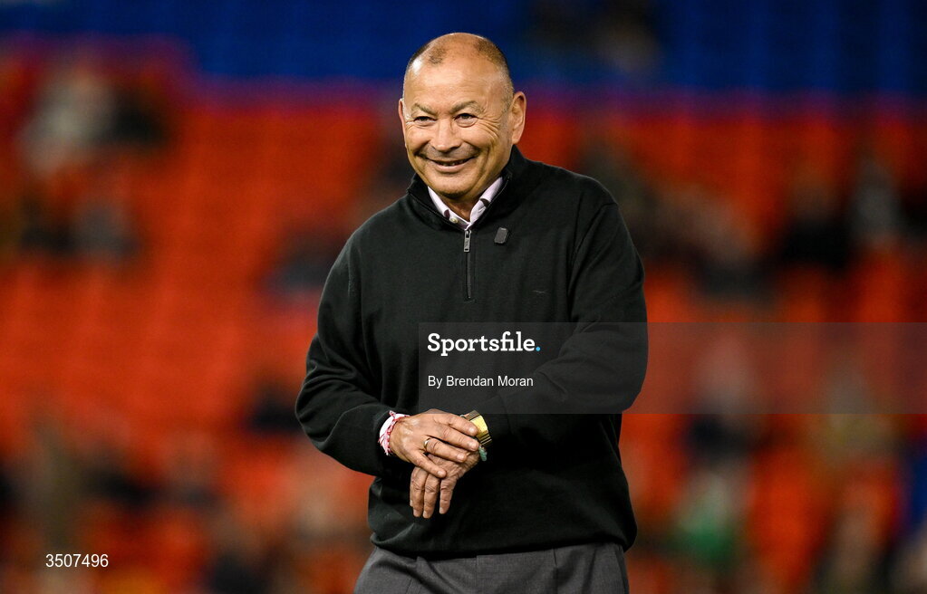 11 July 2026; Japan head coach Eddie Jones during the 2026 Nations Championship Round Two match between Japan and Ireland at McDonald Jones Stadium in Newcastle, Australia. Photo by Brendan Moran/Sportsfile