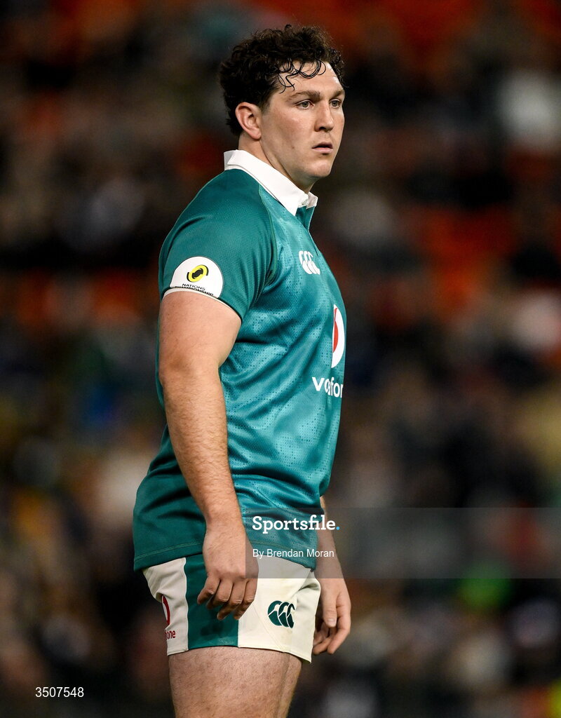 11 July 2026; Tom Stewart of Ireland during the 2026 Nations Championship Round Two match between Japan and Ireland at McDonald Jones Stadium in Newcastle, Australia. Photo by Brendan Moran/Sportsfile