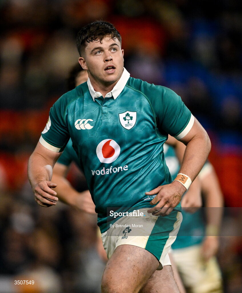 11 July 2026; Billy Bohan of Ireland during the 2026 Nations Championship Round Two match between Japan and Ireland at McDonald Jones Stadium in Newcastle, Australia. Photo by Brendan Moran/Sportsfile