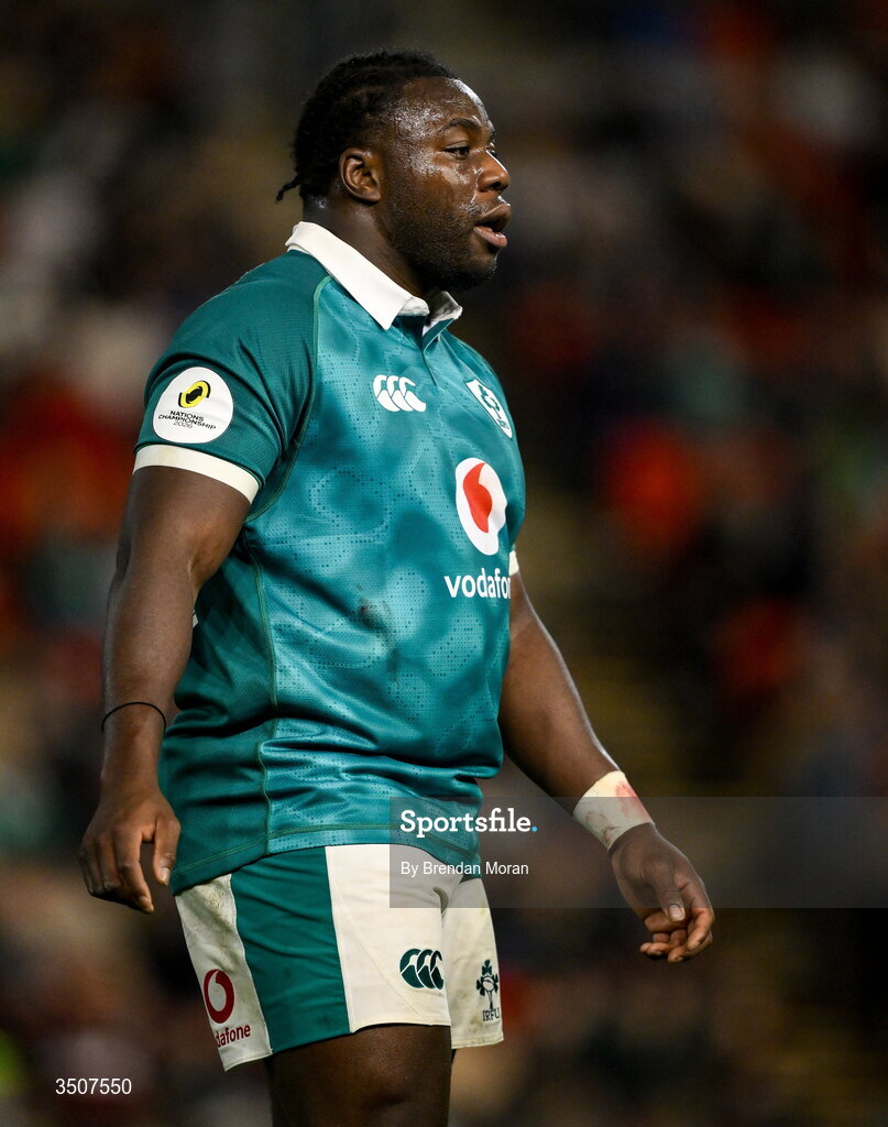 11 July 2026; Sam Illo of Ireland during the 2026 Nations Championship Round Two match between Japan and Ireland at McDonald Jones Stadium in Newcastle, Australia. Photo by Brendan Moran/Sportsfile