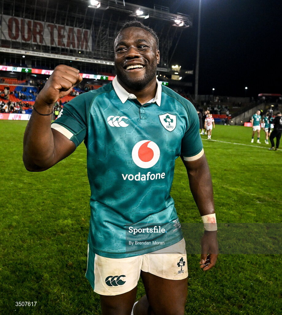 11 July 2026; Sam Illo of Ireland after the 2026 Nations Championship Round Two match between Japan and Ireland at McDonald Jones Stadium in Newcastle, Australia. Photo by Brendan Moran/Sportsfile