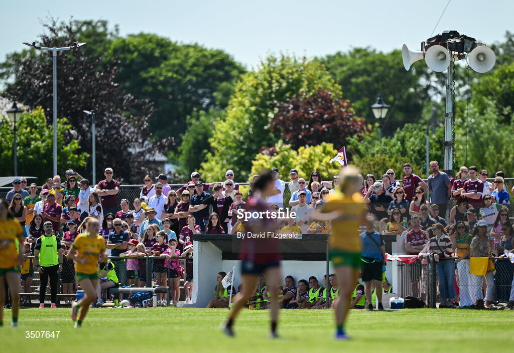 11 July 2026; Spectators during the 2026 LGFA All-Ireland U20 final match between Donegal and Galway at Kilcoyne Memorial Park in Tubbercurry, Sligo. Photo by David Fitzgerald/Sportsfile
