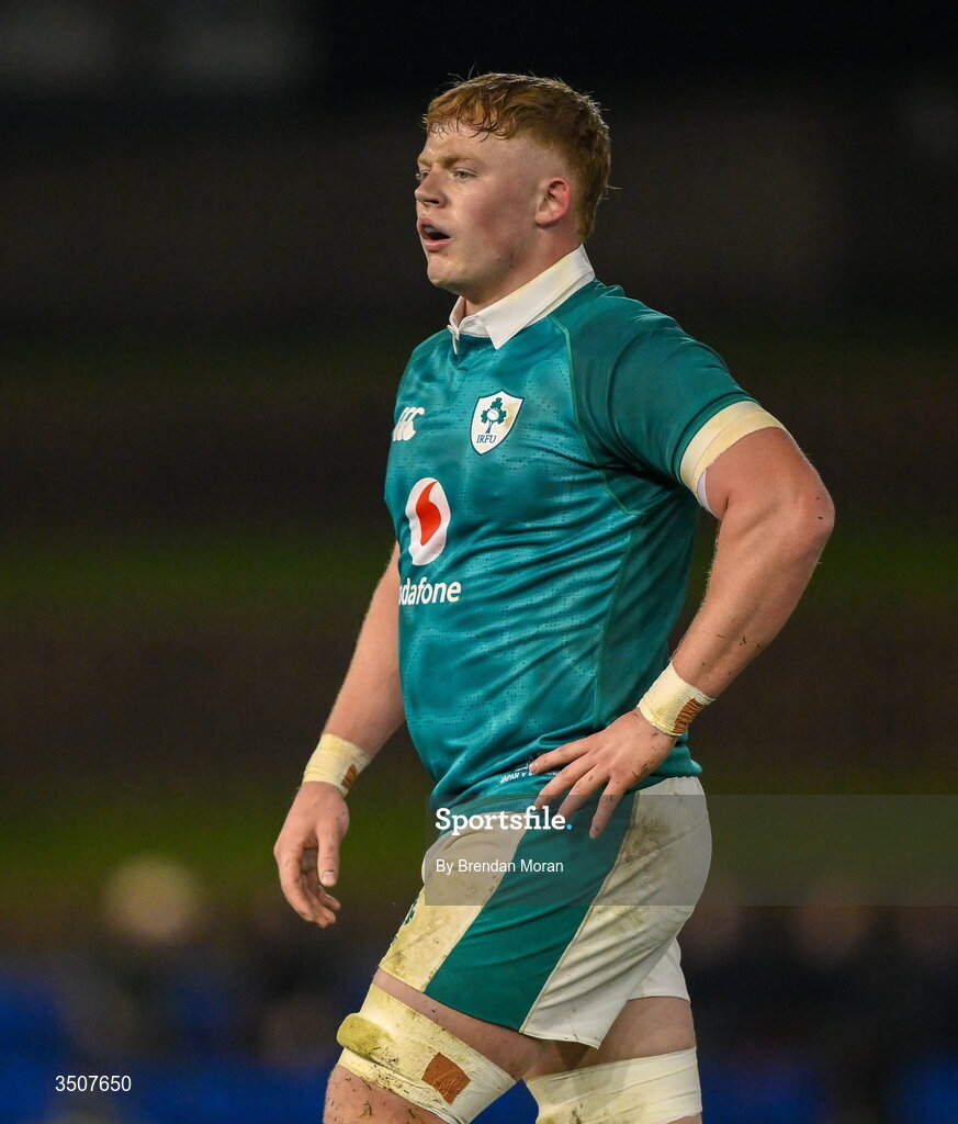 11 July 2026; Bryn Ward of Ireland during the 2026 Nations Championship Round Two match between Japan and Ireland at McDonald Jones Stadium in Newcastle, Australia. Photo by Brendan Moran/Sportsfile