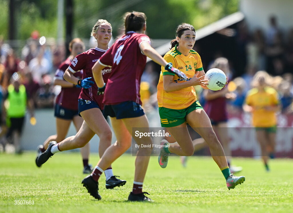 11 July 2026; Aisling O'Neill of Donegal during the 2026 LGFA All-Ireland U20 final match between Donegal and Galway at Kilcoyne Memorial Park in Tubbercurry, Sligo. Photo by David Fitzgerald/Sportsfile