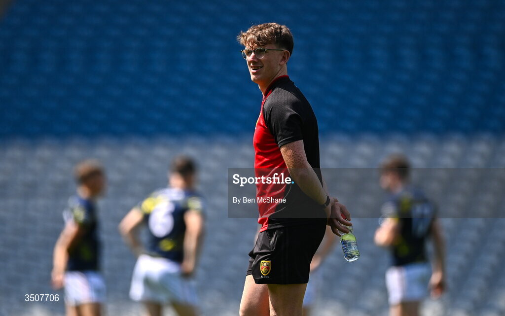 11 July 2026; Miceal Rooney of Down before the Tailteann Cup final match between Down and Wicklow at Croke Park in Dublin. Photo by Ben McShane/Sportsfile