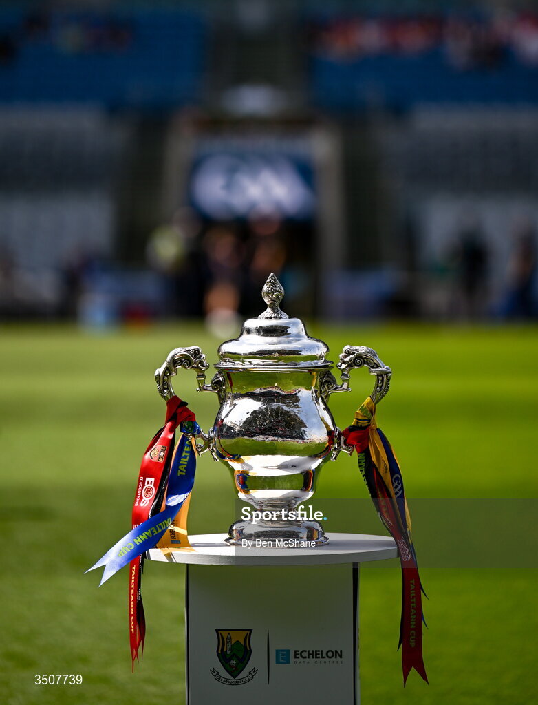 11 July 2026; The Tailteann Cup is seen before the Tailteann Cup final match between Down and Wicklow at Croke Park in Dublin. Photo by Ben McShane/Sportsfile