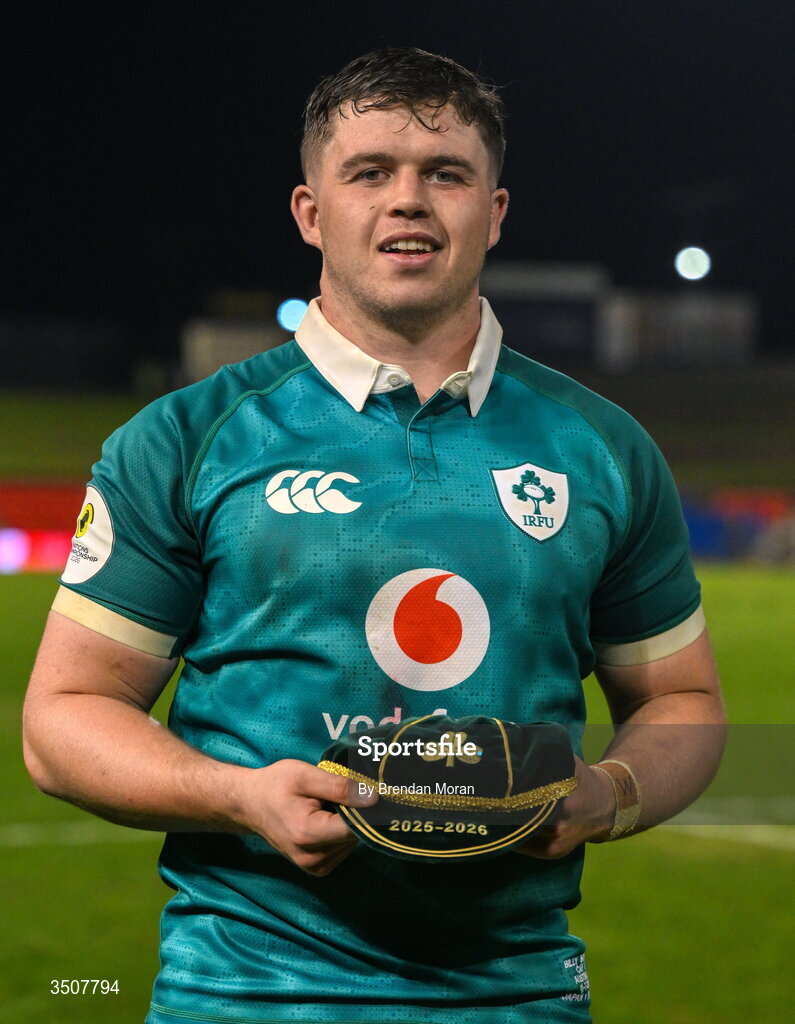11 July 2026; Billy Bohan of Ireland with his first international cap after the 2026 Nations Championship Round Two match between Japan and Ireland at McDonald Jones Stadium in Newcastle, Australia. Photo by Brendan Moran/Sportsfile