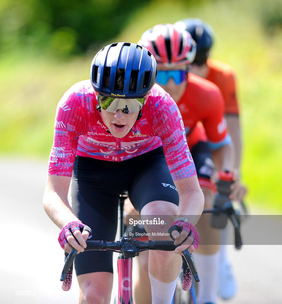 11 July 2026; Kaison Smith of EF Education-ONTO during Stage 5 of 2026 Junior Tour of Ireland to Ballyallia Lake. Photo by Stephen McMahon/Sportsfile