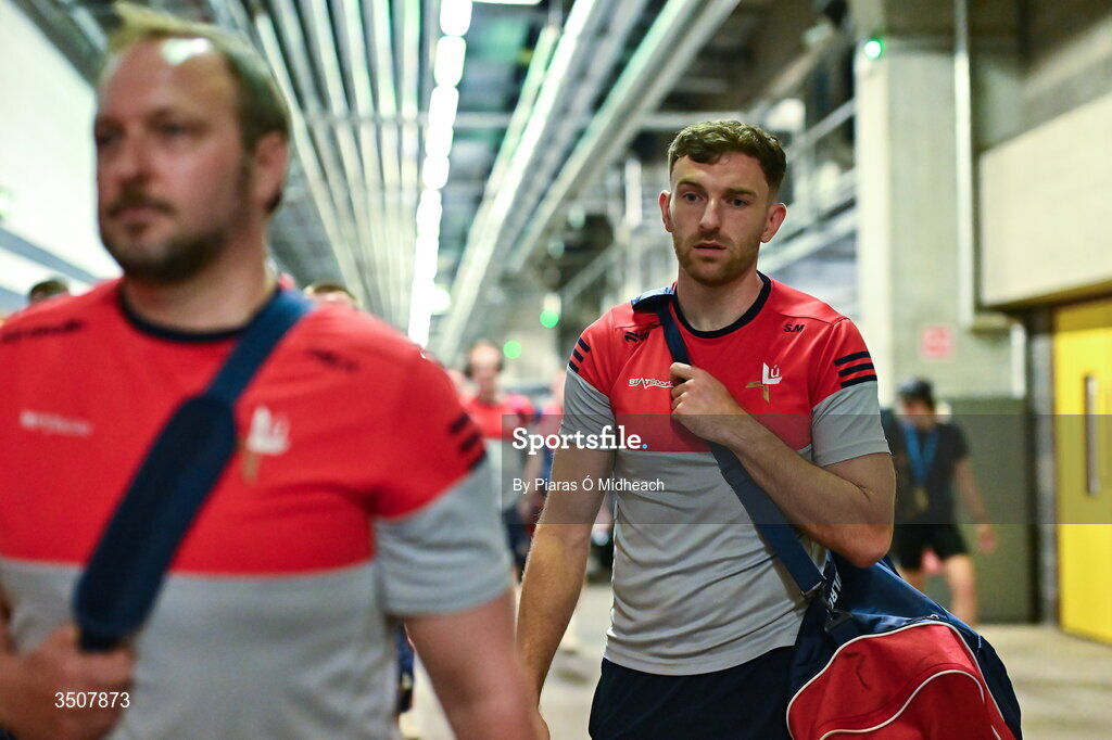 11 July 2026; Sam Mulroy of Louth before the GAA Football All-Ireland Senior Championship semi-final match between Mayo and Louth at Croke Park in Dublin. Photo by Piaras Ó Mídheach/Sportsfile