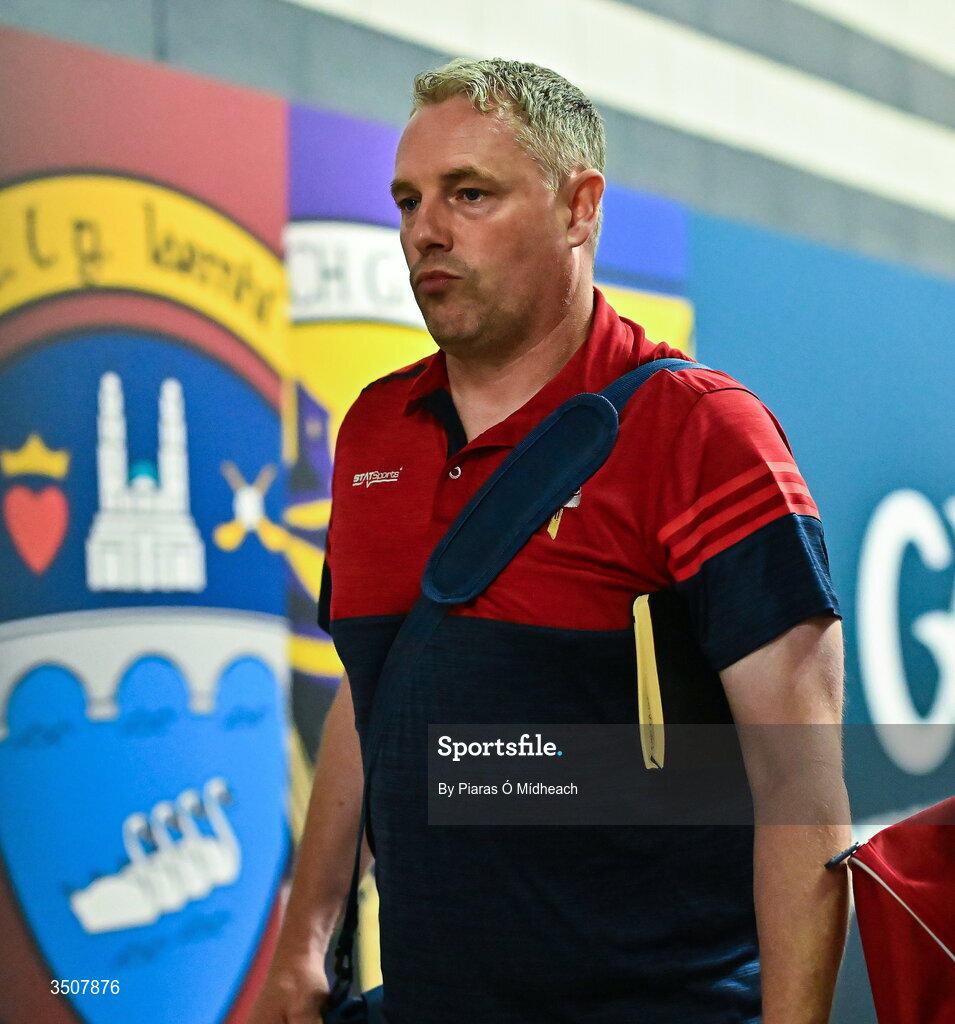 11 July 2026; Louth manager Gavin Devlin before the GAA Football All-Ireland Senior Championship semi-final match between Mayo and Louth at Croke Park in Dublin. Photo by Piaras Ó Mídheach/Sportsfile