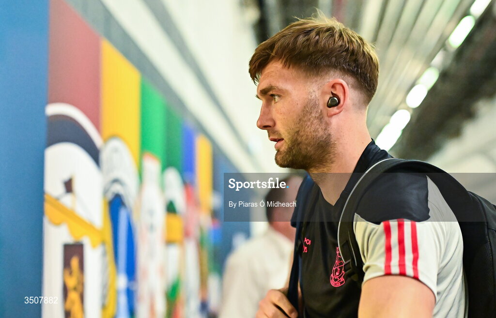 11 July 2026; Aidan O'Shea of Mayo before the GAA Football All-Ireland Senior Championship semi-final match between Mayo and Louth at Croke Park in Dublin. Photo by Piaras Ó Mídheach/Sportsfile