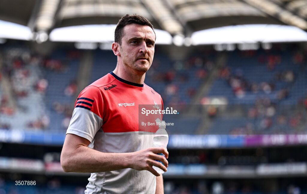 11 July 2026; Tommy Durnin of Louth before the GAA Football All-Ireland Senior Championship semi-final match between Mayo and Louth at Croke Park in Dublin. Photo by Ben McShane/Sportsfile
