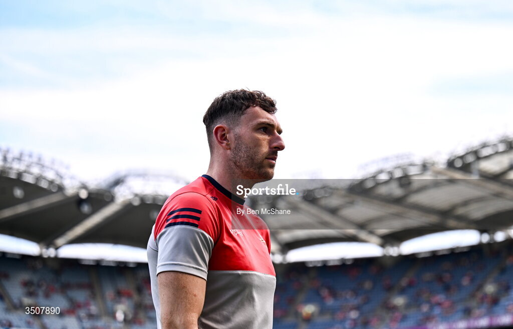 11 July 2026; Sam Mulroy of Louth before the GAA Football All-Ireland Senior Championship semi-final match between Mayo and Louth at Croke Park in Dublin. Photo by Ben McShane/Sportsfile