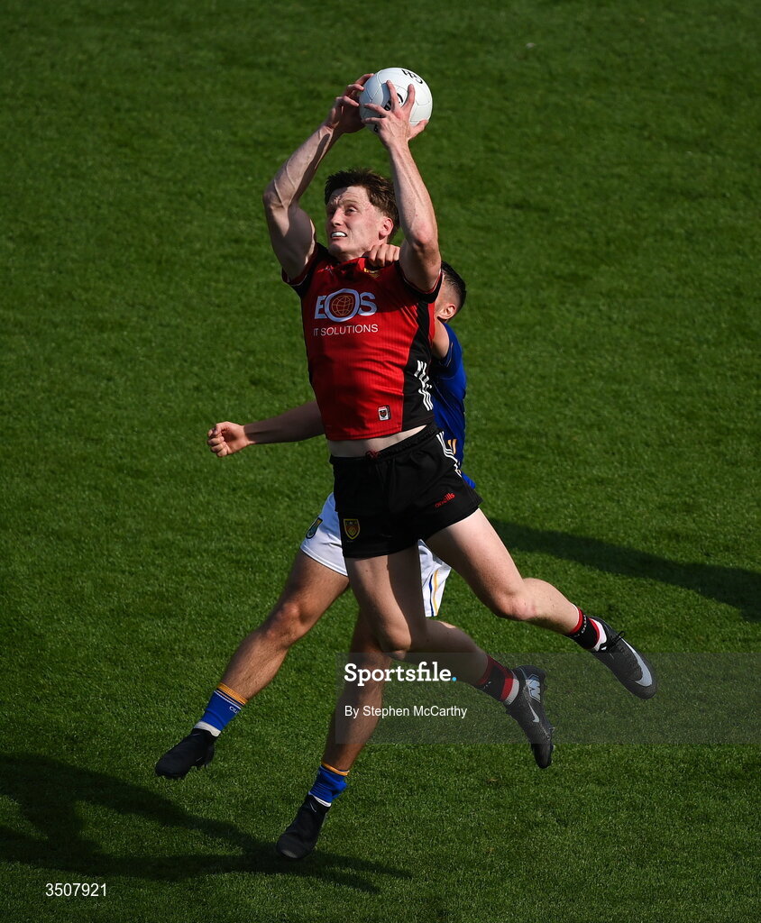 11 July 2026; Odhran Murdock of Down in action against Eoin Darcy of Wicklow during the Tailteann Cup final match between Down and Wicklow at Croke Park in Dublin. Photo by Stephen McCarthy/Sportsfile