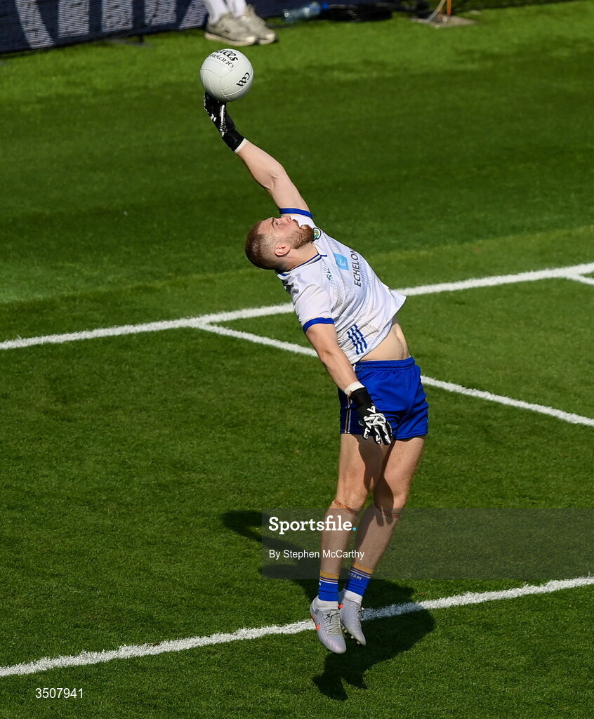 11 July 2026; Wicklow goalkeeper Mark Jackson makes a save during the Tailteann Cup final match between Down and Wicklow at Croke Park in Dublin. Photo by Stephen McCarthy/Sportsfile Photo by Stephen McCarthy/Sportsfile