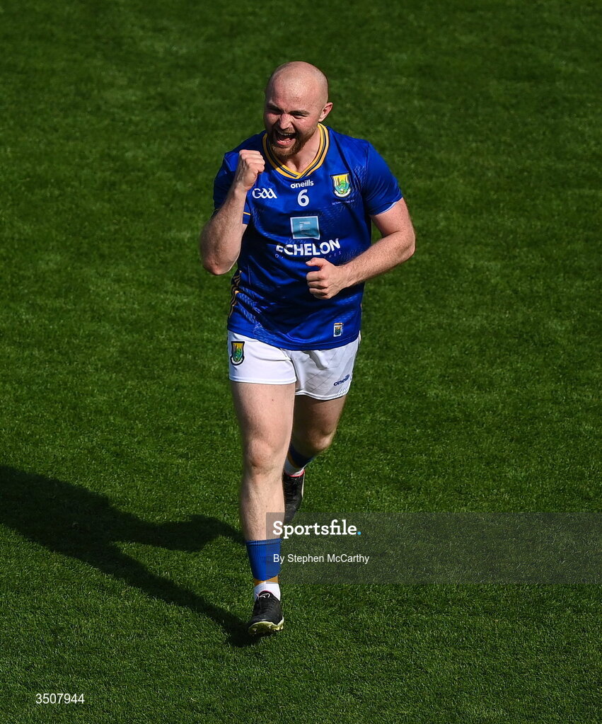 11 July 2026; Eoin Murtagh of Wicklow celebrates after the Tailteann Cup final match between Down and Wicklow at Croke Park in Dublin. Photo by Stephen McCarthy/Sportsfile