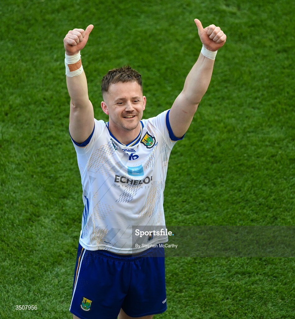 11 July 2026; Cathal Fitzgerald of Wicklow after the Tailteann Cup final match between Down and Wicklow at Croke Park in Dublin. Photo by Stephen McCarthy/Sportsfile