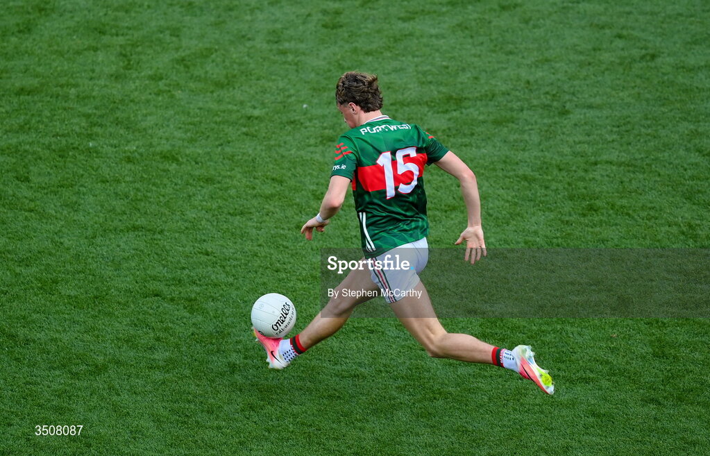 11 July 2026; Kobe McDonald of Mayo during the GAA Football All-Ireland Senior Championship semi-final match between Mayo and Louth at Croke Park in Dublin. Photo by Stephen McCarthy/Sportsfile