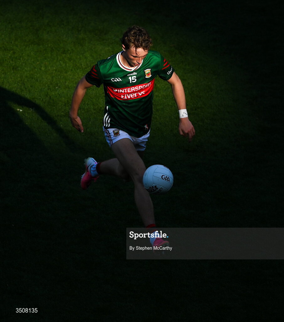 11 July 2026; Kobe McDonald of Mayo during the GAA Football All-Ireland Senior Championship semi-final match between Mayo and Louth at Croke Park in Dublin. Photo by Stephen McCarthy/Sportsfile