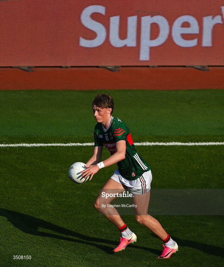 11 July 2026; Kobe McDonald of Mayo during the GAA Football All-Ireland Senior Championship semi-final match between Mayo and Louth at Croke Park in Dublin. Photo by Stephen McCarthy/Sportsfile