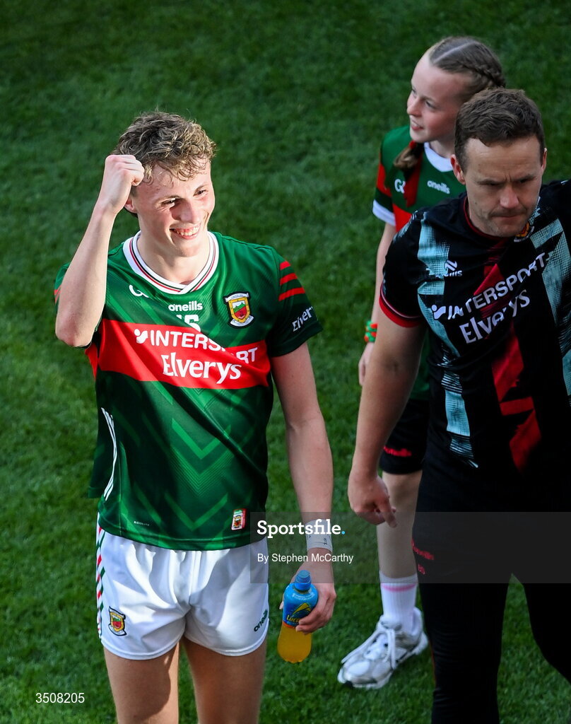 11 July 2026; Kobe McDonald of Mayo after the GAA Football All-Ireland Senior Championship semi-final match between Mayo and Louth at Croke Park in Dublin. Photo by Stephen McCarthy/Sportsfile