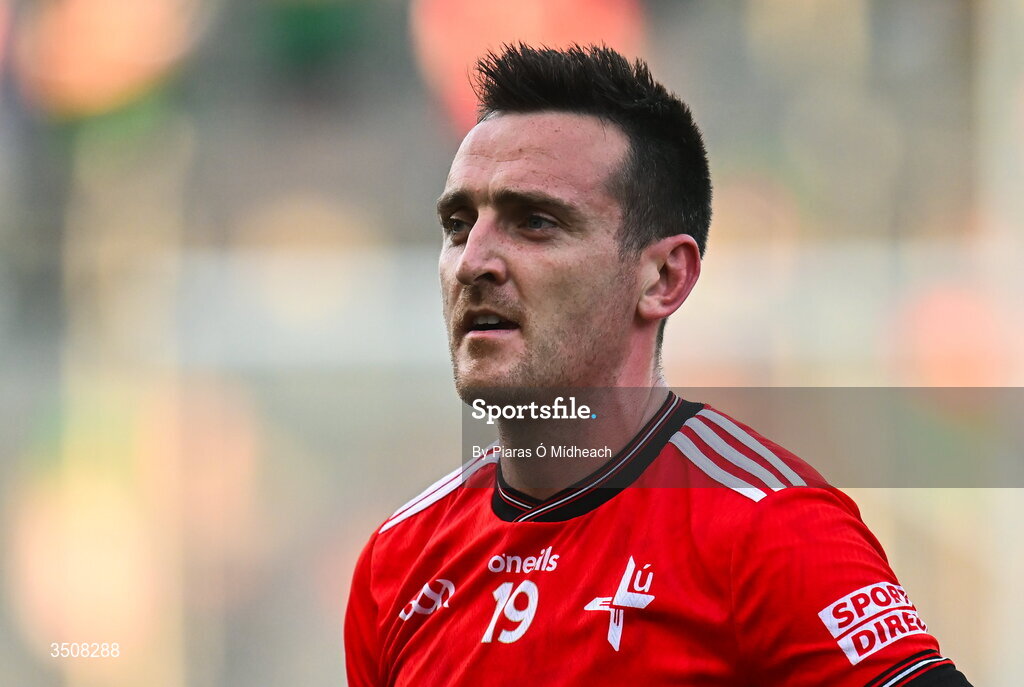 11 July 2026; Tommy Durnin of Louth after his side's defeat in the GAA Football All-Ireland Senior Championship semi-final match between Mayo and Louth at Croke Park in Dublin. Photo by Piaras Ó Mídheach/Sportsfile