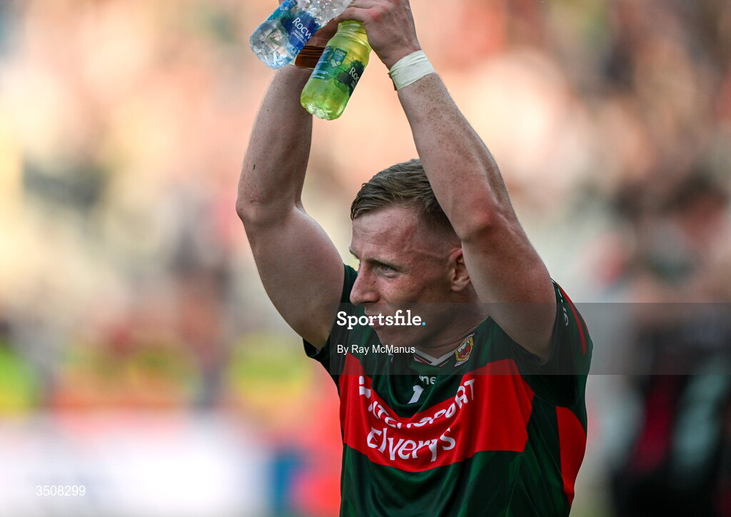 11 July 2026; Ryan O'Donoghue of Mayo after the GAA Football All-Ireland Senior Championship semi-final match between Mayo and Louth at Croke Park in Dublin. Photo by Ray McManus/Sportsfile