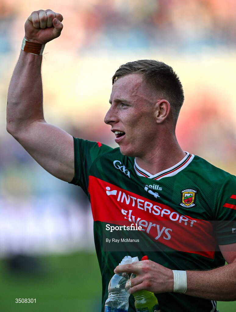 11 July 2026; Ryan O'Donoghue of Mayo after the GAA Football All-Ireland Senior Championship semi-final match between Mayo and Louth at Croke Park in Dublin. Photo by Ray McManus/Sportsfile