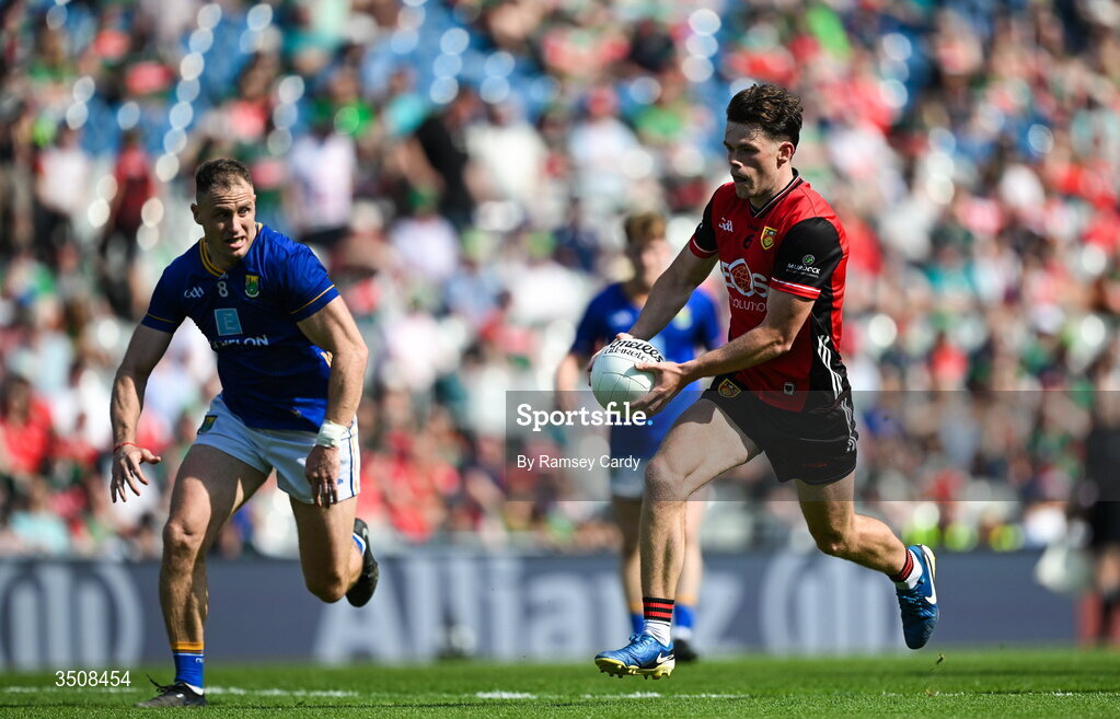 11 July 2026; Shane Annett of Down during the Tailteann Cup final match between Down and Wicklow at Croke Park in Dublin. Photo by Ramsey Cardy/Sportsfile