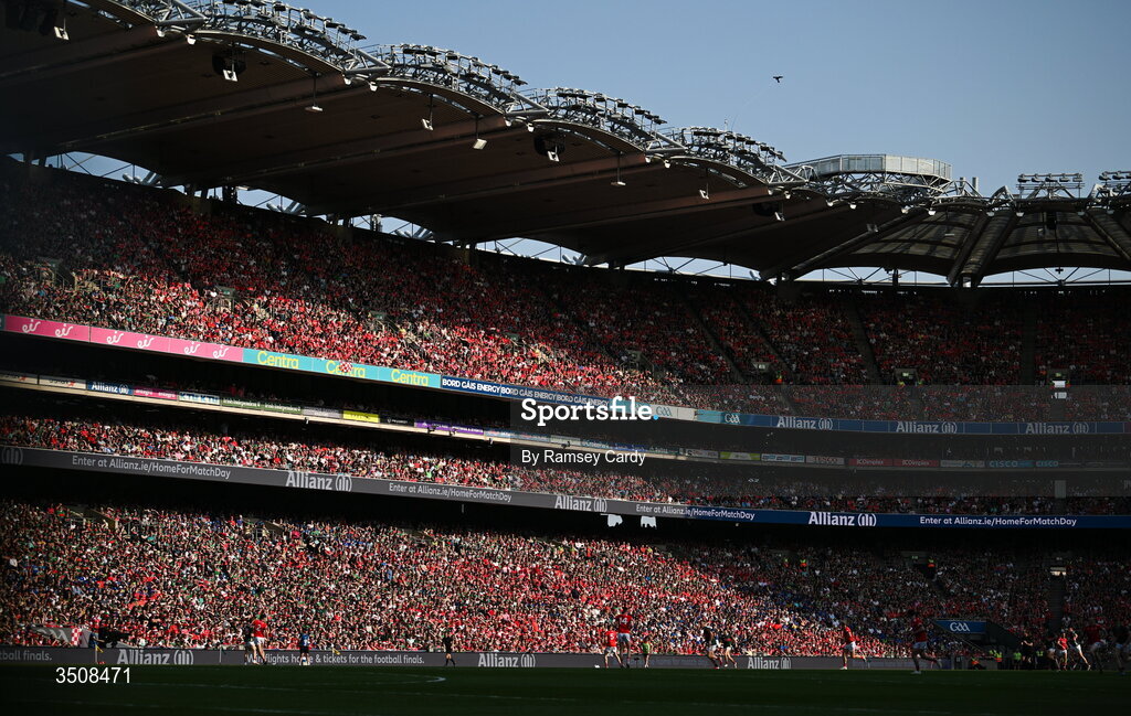 11 July 2026; A general view during the GAA Football All-Ireland Senior Championship semi-final match between Mayo and Louth at Croke Park in Dublin. Photo by Ramsey Cardy/Sportsfile