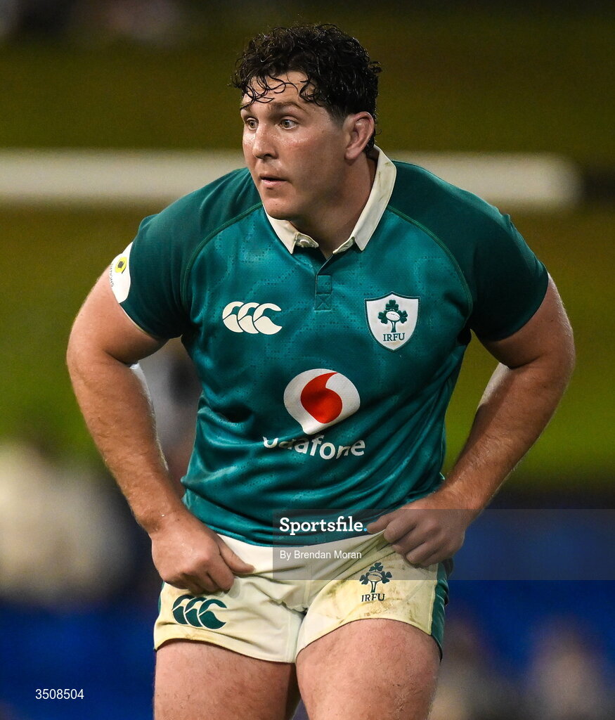 11 July 2026; Tom Stewart of Ireland during the 2026 Nations Championship Round Two match between Japan and Ireland at McDonald Jones Stadium in Newcastle, Australia. Photo by Brendan Moran/Sportsfile