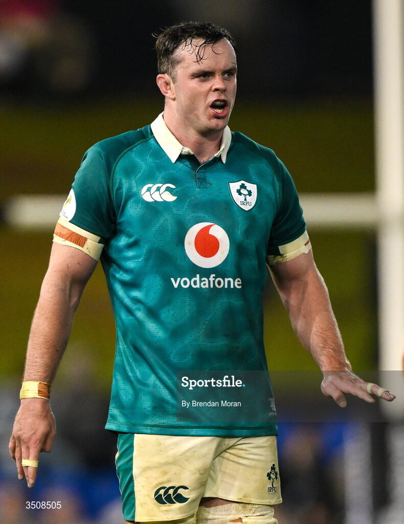 11 July 2026; James Ryan of Ireland during the 2026 Nations Championship Round Two match between Japan and Ireland at McDonald Jones Stadium in Newcastle, Australia. Photo by Brendan Moran/Sportsfile