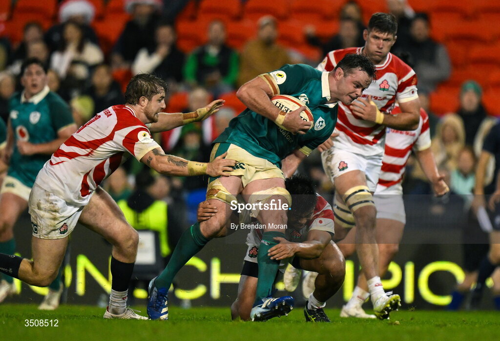 11 July 2026; James Ryan of Ireland during the 2026 Nations Championship Round Two match between Japan and Ireland at McDonald Jones Stadium in Newcastle, Australia. Photo by Brendan Moran/Sportsfile