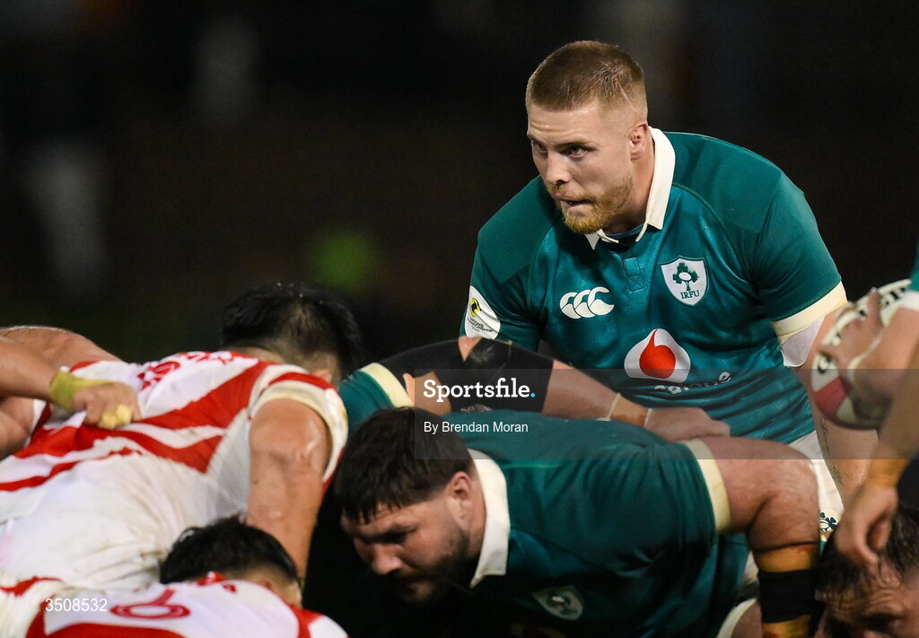 11 July 2026; Sean Jansen of Ireland during the 2026 Nations Championship Round Two match between Japan and Ireland at McDonald Jones Stadium in Newcastle, Australia. Photo by Brendan Moran/Sportsfile