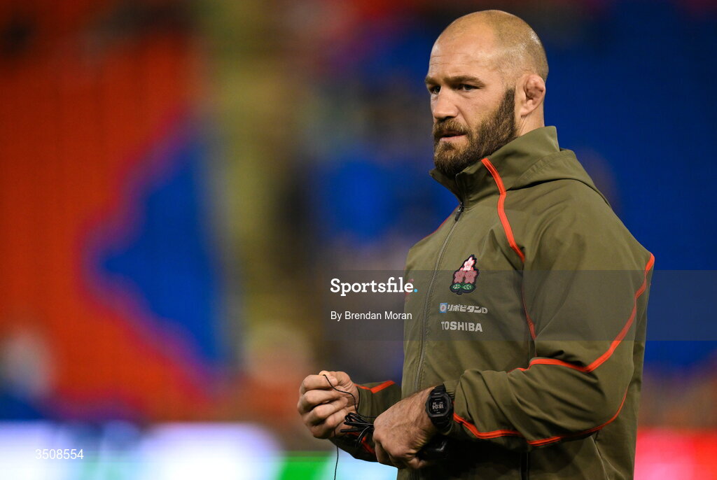 11 July 2026; Japan assistant forwards coach Owen Franks before the 2026 Nations Championship Round Two match between Japan and Ireland at McDonald Jones Stadium in Newcastle, Australia. Photo by Brendan Moran/Sportsfile