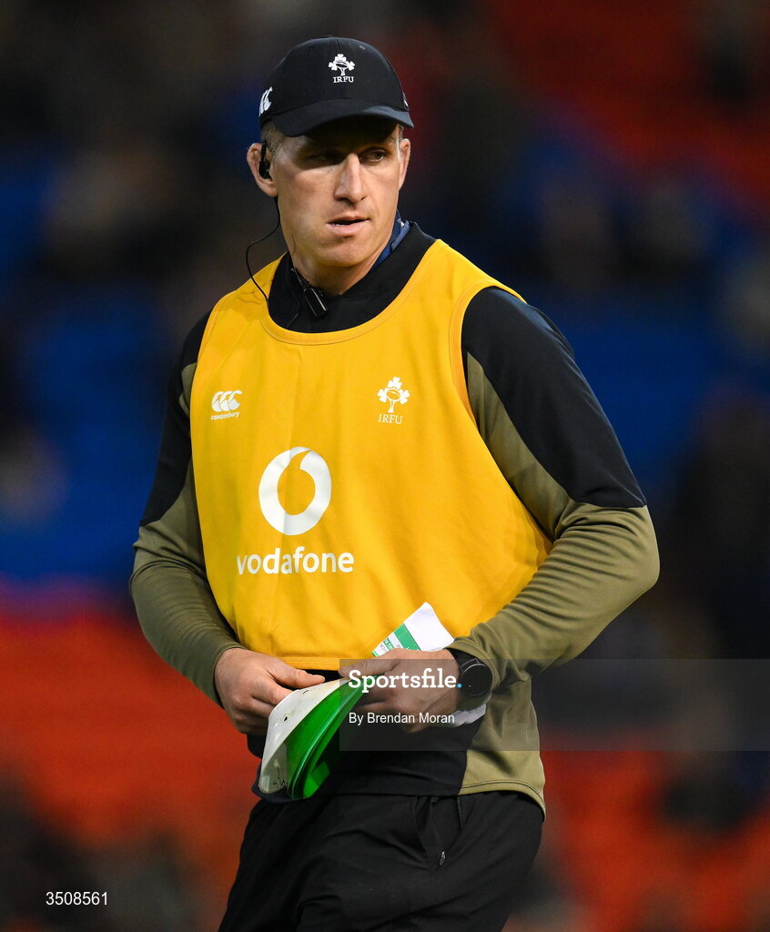 11 July 2026; Ireland strength & conditioning coach Ciaran Ruddock before the 2026 Nations Championship Round Two match between Japan and Ireland at McDonald Jones Stadium in Newcastle, Australia. Photo by Brendan Moran/Sportsfile
