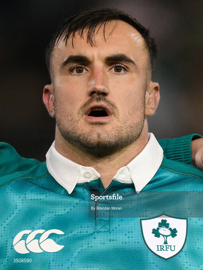 11 July 2026; Rónan Kelleher of Ireland during Ireland's Call before the 2026 Nations Championship Round Two match between Japan and Ireland at McDonald Jones Stadium in Newcastle, Australia. Photo by Brendan Moran/Sportsfile