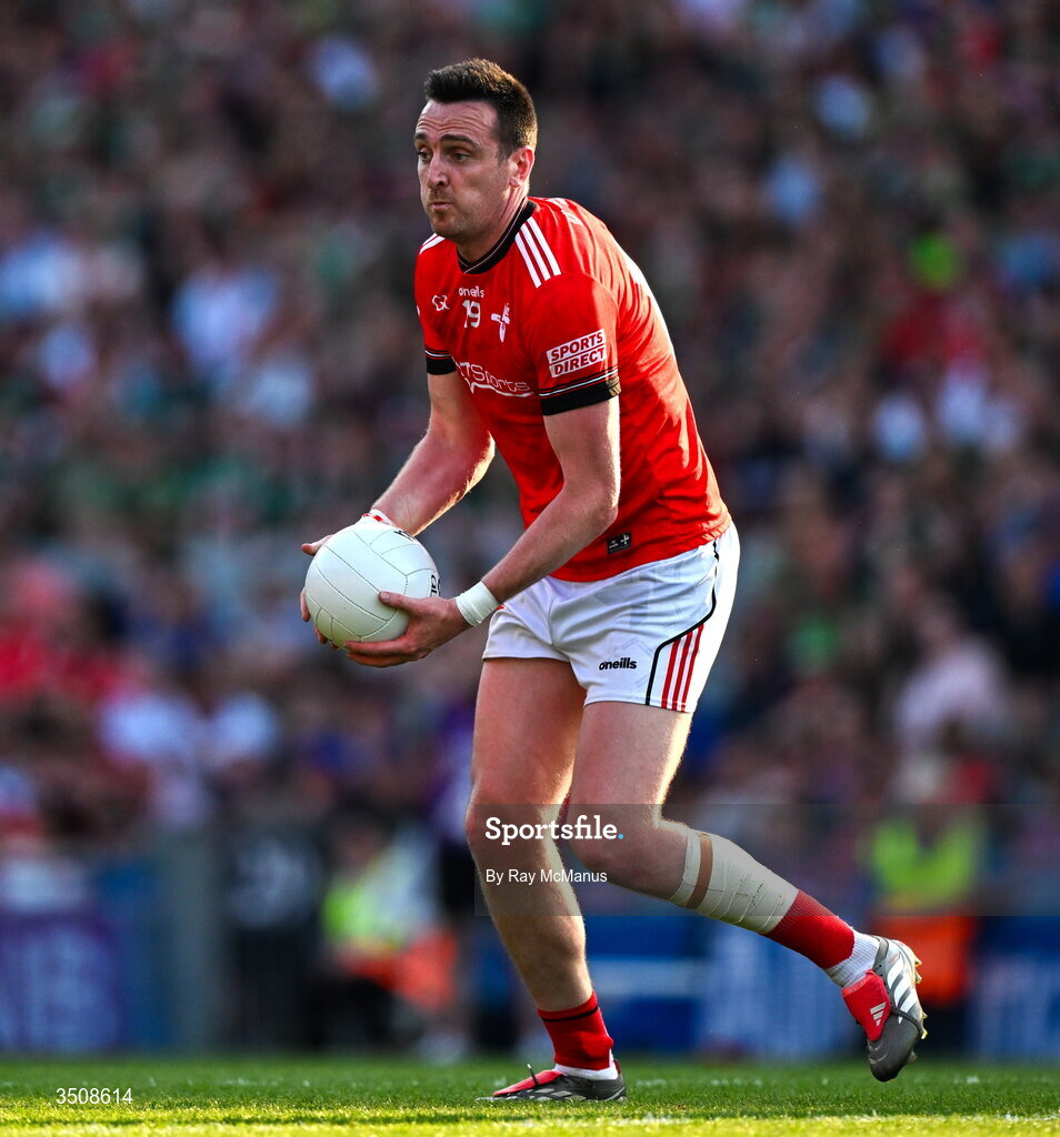 11 July 2026; Tommy Durnin of Louth during the GAA Football All-Ireland Senior Championship semi-final match between Mayo and Louth at Croke Park in Dublin. Photo by Ray McManus/Sportsfile